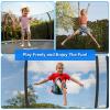 Simple Deluxe Trampoline for Kids with Safety Enclosure Net 12FT Wind Stakes Simple Deluxe 400LBS Weight Capacity Outdoor Backyards Trampolines with Non-Slip Ladder for Children Adults Family, Black view 2