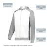 Augusta Sportswear Youth Three-Season Fleece Full Zip Hoodie White/Grey Heather S view 4