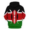 Kenyan Flag Hoodie Sweatshirt Full Printed Pullover Sports Long Sleeve Hoodies with Pockets for Unisex S view 3