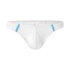 JEsilunmaMY Ice Silk Underwear for Men Low Waist Bulge Pouch Thong Bikini Briefs Stretch Breathable G-String Sexy Panties (White,Large) view 1