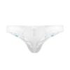 JEsilunmaMY Ice Silk Underwear for Men Low Waist Bulge Pouch Thong Bikini Briefs Stretch Breathable G-String Sexy Panties (White,Large) view 2