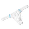 JEsilunmaMY Ice Silk Underwear for Men Low Waist Bulge Pouch Thong Bikini Briefs Stretch Breathable G-String Sexy Panties (White,Large) view 3