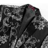 Mens Notched Lapel Dress Floral Suit Luxury Printed Slim Fit Stylish Blazer Casual Single Breasted Wedding Jacket (Black,4X-Large) view 4