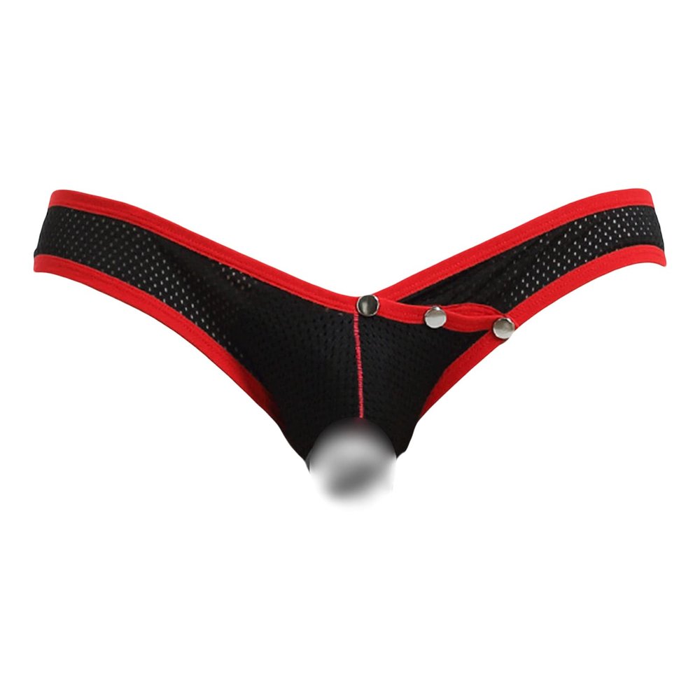 JEsilunmaMY Low Rise Briefs for Men Cross Waist Mesh Breathable Bikini Underwear See Through Bulge Pouch Panties Underpants (Black,X-Large)