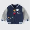 Toddler Kids Boys Girls Winter Clothes Long Sleeve Cute Print Baseball Jacket Coats Thick Warm (Navy, 6-12 Months) view 2