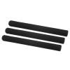 PATIKIL Relay Track Baton, 3 Pack Sponge Stainless Steel Tube Race Field Running Stick for Outdoor Athletics Sport Game Tool, Black view 1