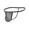 JEsilunmaMY Mesh Thongs for Men Low Rise Hollow Out Bulge Pouch Underwear Fishnet Butt-Flaunting Sexy Lingerie Underpants (Black,Medium)