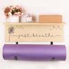 C'ESTBON Heavy Duty Wooden Yoga Bolster Racks, Wall Mounted DIY Yoga Mat Holder, Space Saving Workout Equipment Storage Organizer, Fitness Enthusiastic view 1