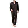 Cambkatl Mens Silk Satin Pajamas Set Classic Long Sleeve Button-Down Shirts Long Pants Sleepwear Two Piece Loungewear view 1