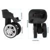 1Pair Draw Bar Box Accessory,Repair Travel Suitcase Parts Wheels,Universal Wheel Suitcase Luggage Carrier Wheel,for Accompanying Equipment, Outdoor Travel, Repair Travel Suitcase Parts Wheels,1Pa view 2