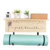 C'ESTBON Wooden Yoga Mat Holder for Home Use, Heavy Duty Strong Bearing Capacity Yoga Accessories, Workout Equipment Storage Organizer, Gym Equipment view 1