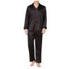 Cambkatl Mens Silk Satin Pajamas Set Classic Long Sleeve Button-Down Shirts Long Pants Sleepwear Two Piece Loungewear view 1