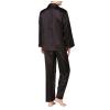 Cambkatl Mens Silk Satin Pajamas Set Classic Long Sleeve Button-Down Shirts Long Pants Sleepwear Two Piece Loungewear view 3