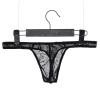 JEsilunmaMY Low Rise T-Back for Men See Through Lace Sheer Sissy G-String Panties Stretch Breathable Thongs Bikini Briefs (Black,X-Large) view 2
