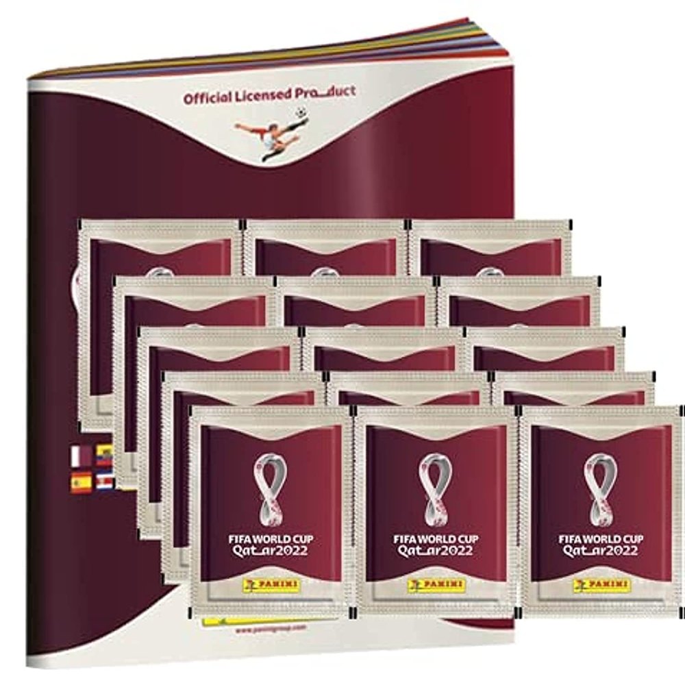 Panini FIFA World Cup Qatar 2022 Official Sticker Series (1 x Softcover Album + 15 x Bags)