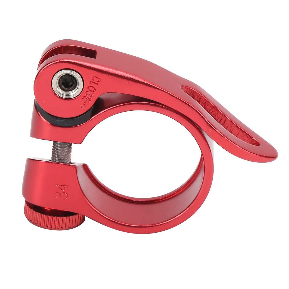 Aluminium Alloy Bikes Quick Release Seatpost Collar, Bikes Seat Post Clamp, Bikes Seat Quick Release Tube Clamp, for Bikes Seatposts(Red), Bikes Seat Post Clamp, Aluminium Alloy Bikes QuickBic