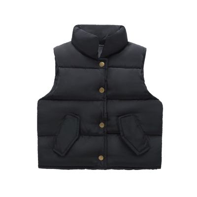 Winter Coats for Kids Child Kids Toddler Infant Baby Boys Girls Sleeveless Winter Solid Coats Jacket (Black, 3-4 Years)