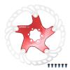 DJC Bike Brake Disc Rotor MTB Floating Brake Disc 140mm 160mm 180mm 203mm with 6 bolts Road Bike MTB BMX Steel Aluminum Brake Disc iiipro (2# red, 203mm) view 1
