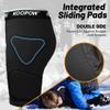 KOOPOW Youth Sliding Shorts Boys Padded Slider Shorts Sliding Pads with Cup Pocket for Baseball, Football, Hockey, Lacrosse,Black,S view 3