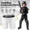 KOOPOW Youth Sliding Shorts Boys Padded Slider Shorts Sliding Pads with Cup Pocket for Baseball, Football, Hockey, Lacrosse White,S view 2