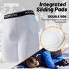 KOOPOW Youth Sliding Shorts Boys Padded Slider Shorts Sliding Pads with Cup Pocket for Baseball, Football, Hockey, Lacrosse White,S view 3