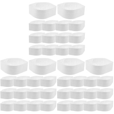 Hemoton Disposable Chef Hats 20 Pack Non-Woven Paper Cooking Caps for Sushi Bar Kitchen Food Service Uniforms