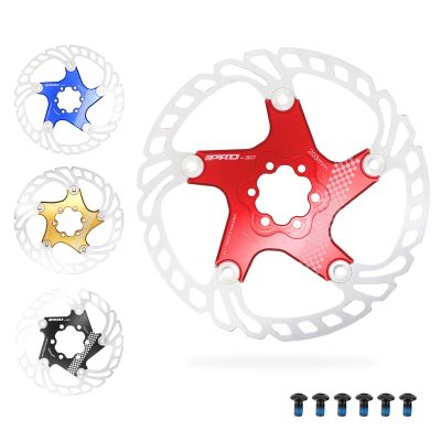 DJC Bike Brake Disc Rotor MTB Floating Brake Disc 140mm 160mm 180mm 203mm with 6 bolts Road Bike MTB BMX Steel Aluminum Brake Disc iiipro (1# black, 203mm)