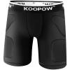 KOOPOW Youth Sliding Shorts Boys Padded Slider Shorts Sliding Pads with Cup Pocket for Baseball, Football, Hockey, Lacrosse,Black,L view 1