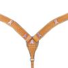 HILASON Western Horse Leather Breast Collar Genuine American Basket Weave Tan | for Horses