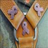 HILASON Western Horse Leather Breast Collar Genuine American Basket Weave Tan | for Horses view 3