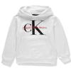 Calvin Klein Boys' Pullover Fleece Hoodie, Old School White, 8 view 1