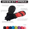 SnowStoppers Waterproof Stay On Winter Mittens with No Thumbs for Infants (Black/Red) view 4