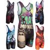 KO Sports Gear Unisex Wrestling Singlet for Adult Wrestlers - Wrestling Singlet for Men & Women - Bold Durable Uniform, Stretchy Breathable Material - Mat Monkey, Adult X-Large view 1