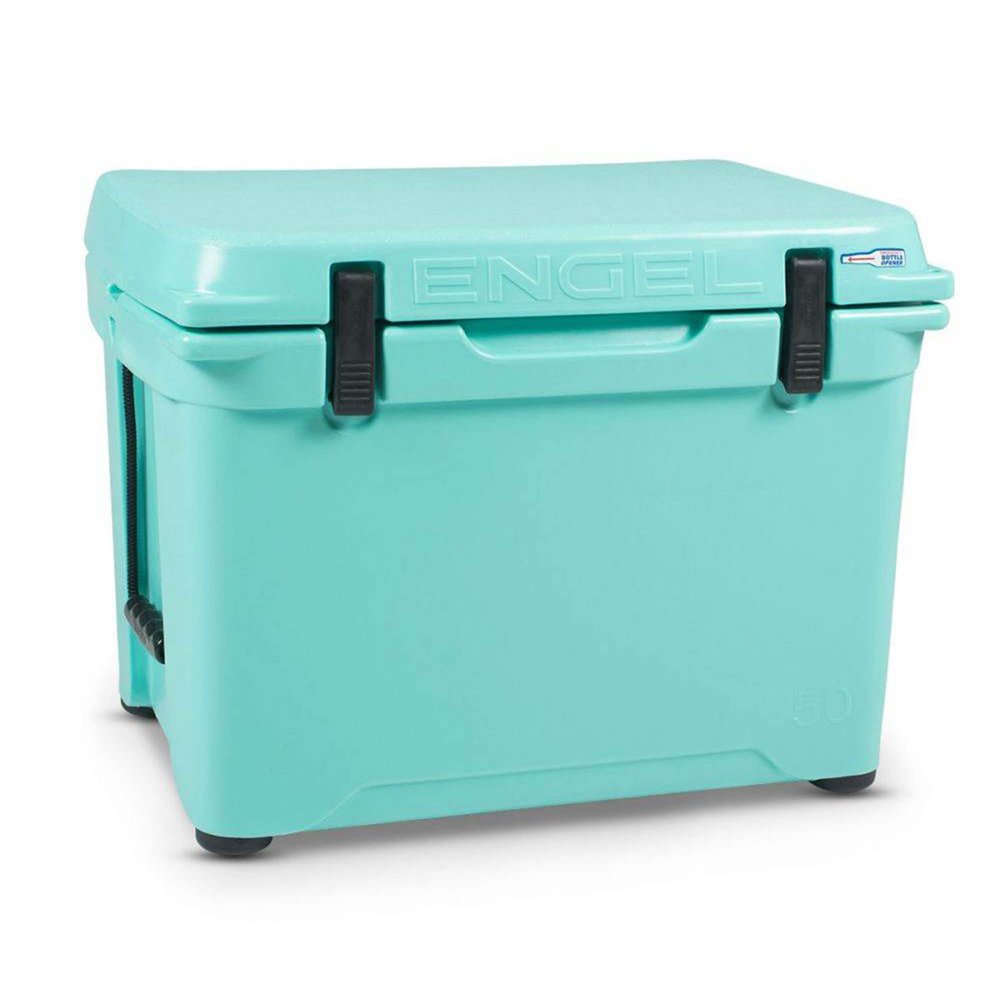 Engel Coolers ENG50 Cooler | 60 Can High Performance Durable Seamless Rotationally Molded Ice Box for Camping, Hunting, and Fishing - Seafoam