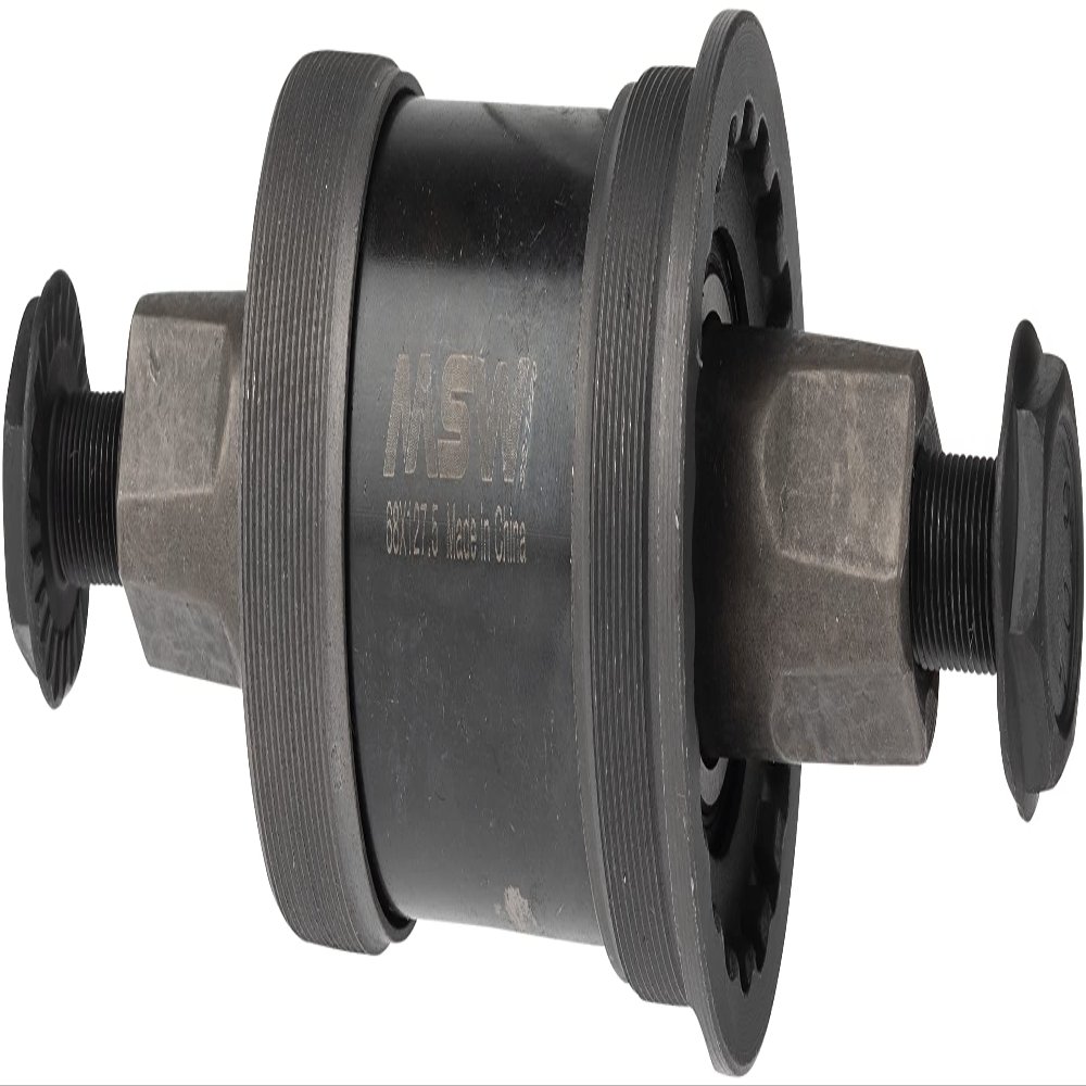 WSM MSW Bike Square Taper JIS Bottom Bracket, English Frame Interface, 68 x 127.5mm