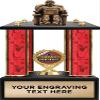 Crown Awards 15" 4 Poster Red Stars Fantasy Football Armchair Quarterback Perpetual Trophy Prime view 1