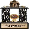 Crown Awards 15" 4 Poster Black Lightning Fantasy Football Armchair Quarterback Perpetual Trophy Prime view 1