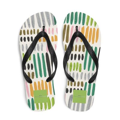 TRUU Collection Brand Flip-Flops Paint Slips White