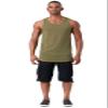 JC DISTRO Mens Basic Elong Longline Drop Cut Scallop-Tail Tank Top Jersey Casual Shirts Militarygreen XX-Large view 2