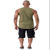 JC DISTRO Mens Basic Elong Longline Drop Cut Scallop-Tail Tank Top Jersey Casual Shirts Militarygreen XX-Large view 3