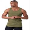 JC DISTRO Mens Basic Elong Longline Drop Cut Scallop-Tail Tank Top Jersey Casual Shirts Militarygreen XX-Large view 4