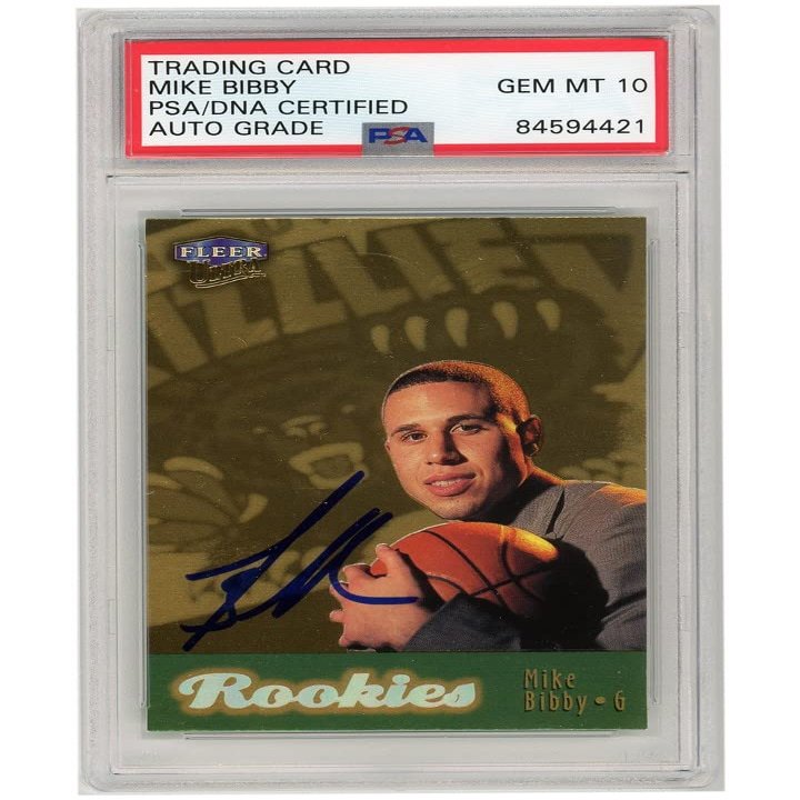 Mike Bibby 1998-99 Fleer Ultra Gold Medallion RC Autograph Card #111G PSA/DNA 10