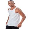 JC DISTRO Mens Basic Elong Longline Drop Cut Scallop-Tail Tank Top Jersey Casual Shirts White 3X-Large view 4