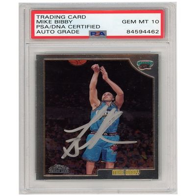 Mike Bibby 1998-99 Topps Chrome Rookie Autograph Card #196 PSA/DNA 10