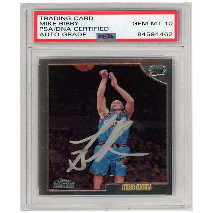 Mike Bibby 1998-99 Topps Chrome Rookie Autograph Card #196 PSA/DNA 10