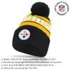 Ultra Game NFL Official Adults Unisex Super Soft Winter Beanie Knit Hat With Extra Warm Touch Screen Gloves, Pittsburgh Steelers, Team Color 1, 1SIZE view 2