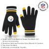 Ultra Game NFL Official Adults Unisex Super Soft Winter Beanie Knit Hat With Extra Warm Touch Screen Gloves, Pittsburgh Steelers, Team Color 1, 1SIZE view 3