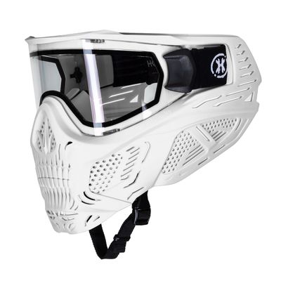 HK Army HSTL Skull Paintball Goggle/Airsoft Mask (White, Clear)