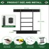 EXTCCT Billiards Pool Cue Rack, Pool Stick Holder Wall Mount Holds 6 Cues and Pool Table Chalk Equipment Accessories, Oak Solid Wooden Billiard Cue Rack for Game Room Club or Men CaveBlack Color view 4