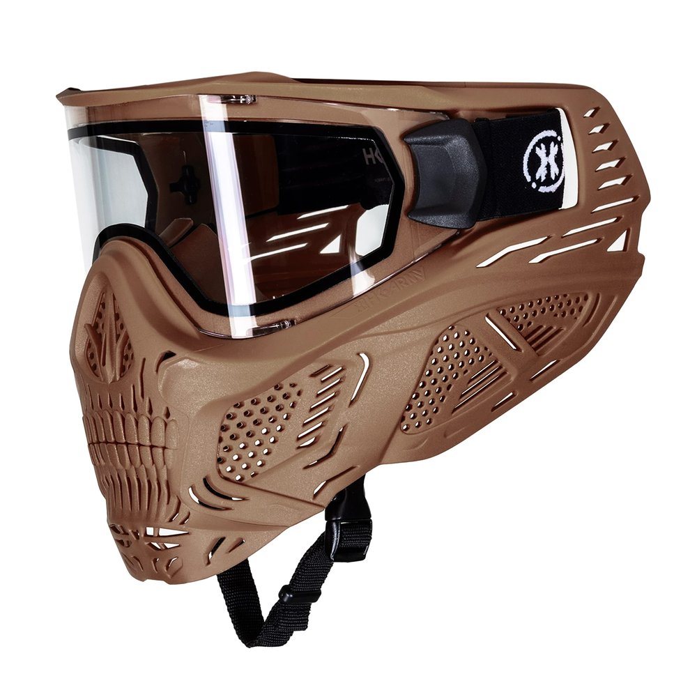 HK Army HSTL Skull Paintball Goggle/Airsoft Mask (Tan, Clear)